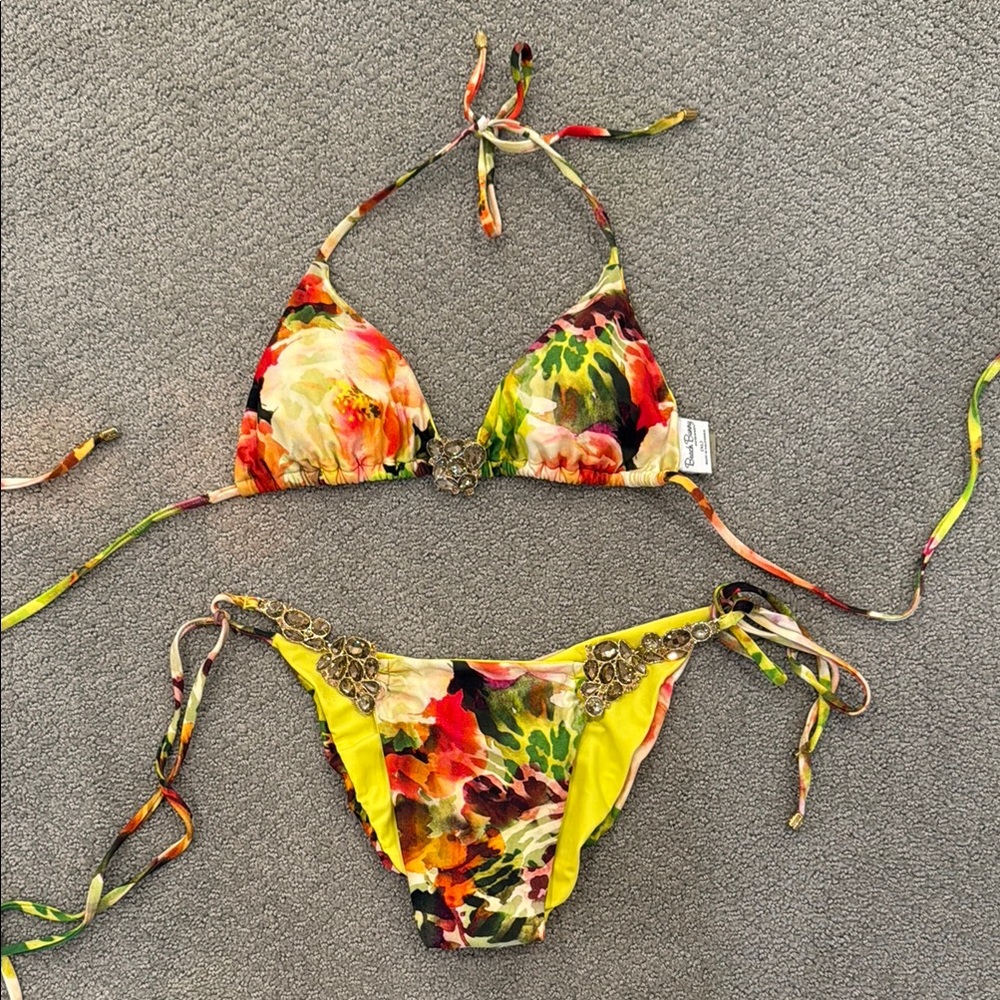 Beach Bunny Multicolor Floral Bikini